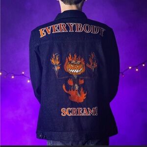 Disney Nightmare Before Christmas pumping king denim Jacket unisex 4XL